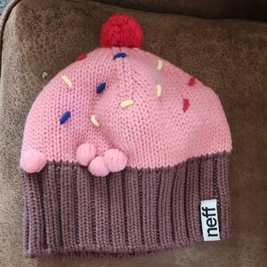 Neff Pink and Brown Cupcake Beanie